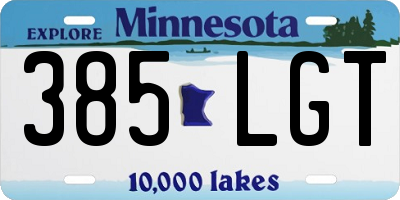 MN license plate 385LGT