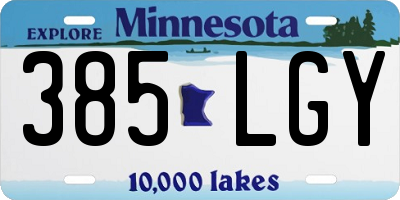 MN license plate 385LGY