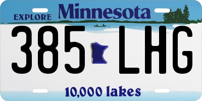 MN license plate 385LHG