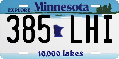 MN license plate 385LHI