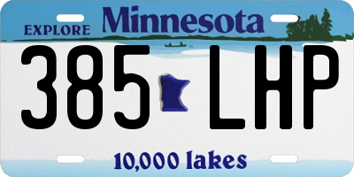 MN license plate 385LHP