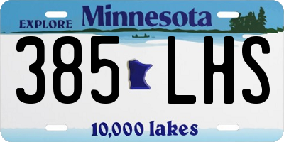 MN license plate 385LHS