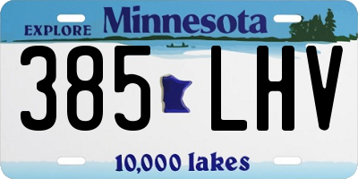 MN license plate 385LHV