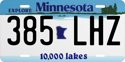 MN license plate 385LHZ
