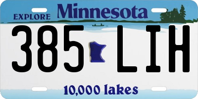 MN license plate 385LIH