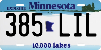MN license plate 385LIL