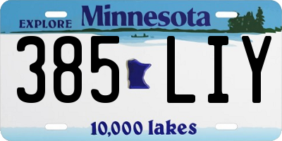MN license plate 385LIY