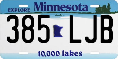 MN license plate 385LJB