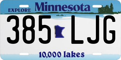 MN license plate 385LJG