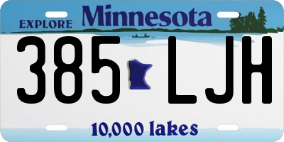 MN license plate 385LJH