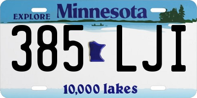 MN license plate 385LJI