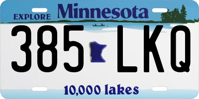 MN license plate 385LKQ