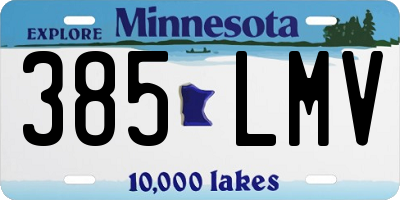 MN license plate 385LMV