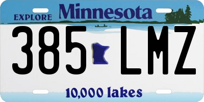 MN license plate 385LMZ
