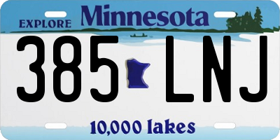 MN license plate 385LNJ