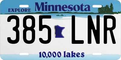 MN license plate 385LNR