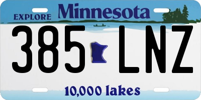 MN license plate 385LNZ