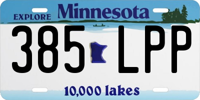 MN license plate 385LPP