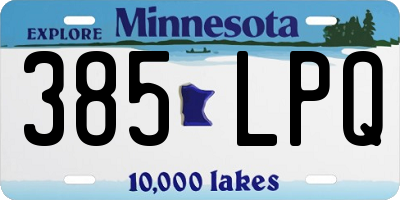 MN license plate 385LPQ