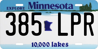 MN license plate 385LPR