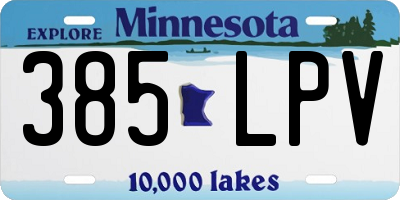 MN license plate 385LPV