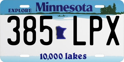 MN license plate 385LPX