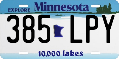 MN license plate 385LPY