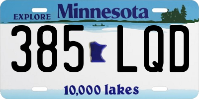MN license plate 385LQD
