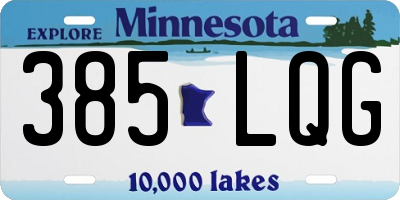 MN license plate 385LQG