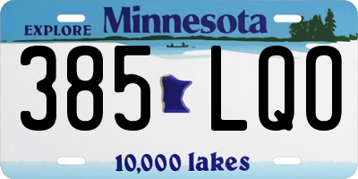 MN license plate 385LQO