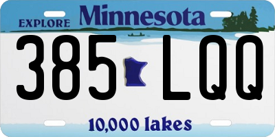 MN license plate 385LQQ