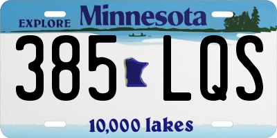 MN license plate 385LQS
