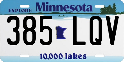 MN license plate 385LQV