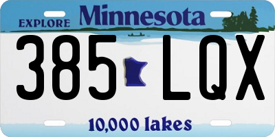 MN license plate 385LQX