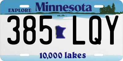 MN license plate 385LQY