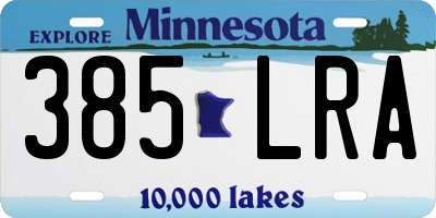 MN license plate 385LRA