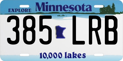 MN license plate 385LRB