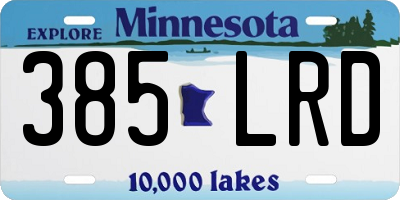 MN license plate 385LRD