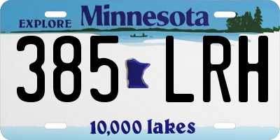 MN license plate 385LRH