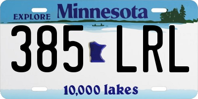MN license plate 385LRL