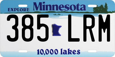MN license plate 385LRM