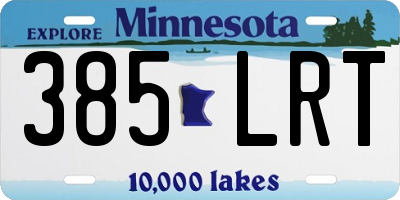 MN license plate 385LRT