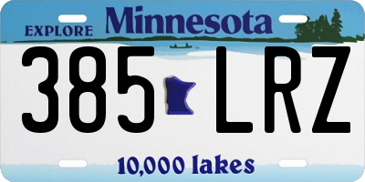 MN license plate 385LRZ