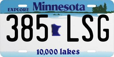 MN license plate 385LSG