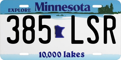 MN license plate 385LSR