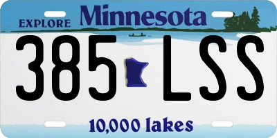 MN license plate 385LSS