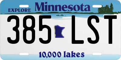MN license plate 385LST