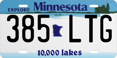 MN license plate 385LTG