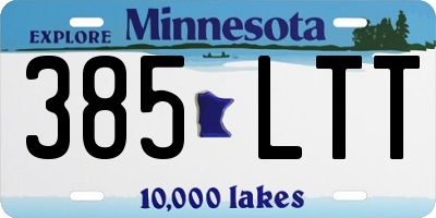 MN license plate 385LTT