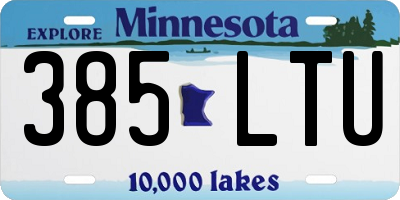 MN license plate 385LTU